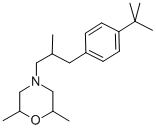 4-[3-(4-tert-ブチルフェニル)-2-メチルプロピル]-2,6-ジメチルモルホリン 化学構造式