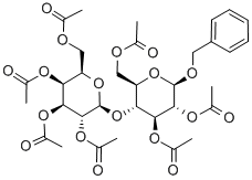 Benzylhepta-O-acetyl-b-D-lactoside4%CaCO3 Struktur