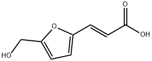 (2E)-3-[5-(羟甲基)呋喃-2-基]丙-2-烯酸 结构式