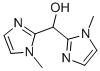 ビス(1-メチル-1H-イミダゾール-2-イル)メタノール 化学構造式