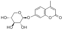 4-メチル-2-オキソ-2H-1-ベンゾピラン-7-イルβ-D-キシロピラノシド 化学構造式
