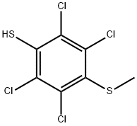 2,3,5,6-Tetrachloro-4-(methylthio)benzenethiol,67341-49-5,结构式