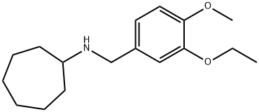 N-(3-エトキシ-4-メトキシベンジル)シクロヘプタンアミン HYDROBROMIDE 化学構造式