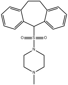 1-[[5H-ジベンゾ[a,d]シクロヘプテン-5-イル]スルホニル]-4-メチルピペラジン 化学構造式