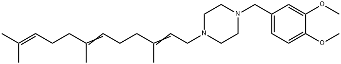1-(3,4-Dimethoxybenzyl)-4-(3,7,11-trimethyl-2,6,10-dodecatrienyl)piperazine,67351-18-2,结构式
