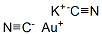 potassium gold(+1) cation dicyanide Struktur
