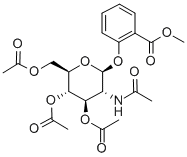 (2'-METHOXYCARBONYL) PHENYL-2-ACETAMIDO-3,4,6-TRI-O-ACETYL-2-DEOXY-BETA-D-GLUCOPYRANOSIDE 结构式