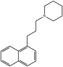 1-[3-(1-ナフチル)プロピル]ピペリジン 化学構造式