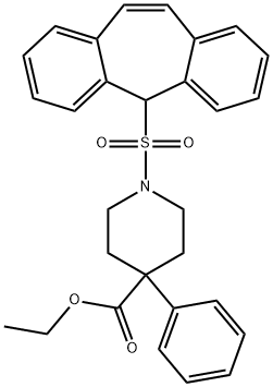 1-[(5H-Dibenzo[a,d]cyclohepten-5-yl)sulfonyl]-4-phenyl-4-piperidinecarboxylic acid ethyl ester Structure