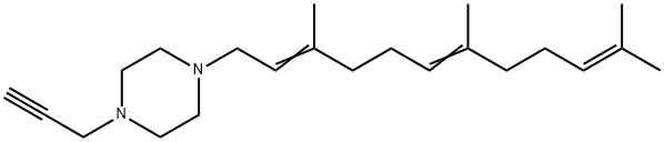 1-(2-プロピニル)-4-(3,7,11-トリメチル-2,6,10-ドデカトリエニル)ピペラジン 化学構造式