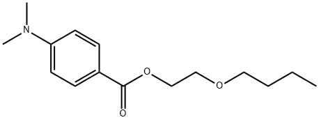 4-(ジメチルアミノ)安息香酸2-ブトキシエチル 化学構造式
