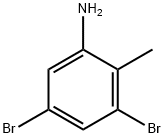3,5-ジブロモ-2-メチルアニリン 化学構造式
