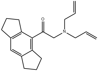 2-[Di(2-propenyl)amino]-1-[(1,2,3,5,6,7-hexahydro-s-indacen)-4-yl]ethanone Struktur