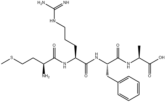 H-MET-ARG-PHE-ALA-OH Structure