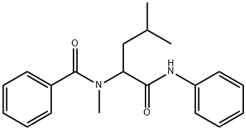 Benzamide, N-methyl-N-[3-methyl-1-[(phenylamino)carbonyl]butyl]- (9CI) Structure