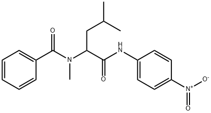 Benzamide, N-methyl-N-[3-methyl-1-[[(4-nitrophenyl)amino]carbonyl]butyl]- (9CI) Struktur