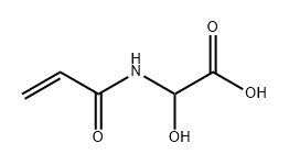 (アクリロイルアミノ)ヒドロキシ酢酸 化学構造式
