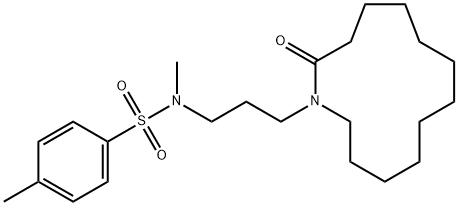 N,4-Dimethyl-N-[3-(2-oxoazacyclotridecan-1-yl)propyl]benzenesulfonamide Struktur