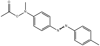 Benzenamine, N-(acetyloxy)-N-methyl-4-((4-methylphenyl)azo)- Struktur