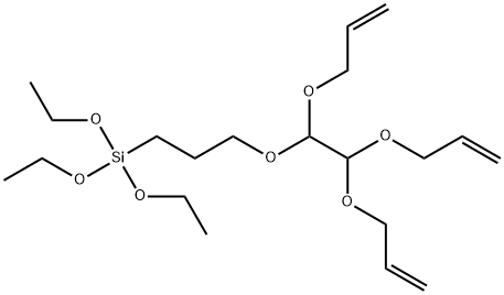 9,10-bis(allyloxy)-4,4-diethoxy-3,8,11-trioxa-4-silatetradec-13-ene Struktur