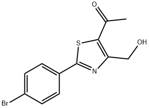 1-[2-(4-Bromophenyl)-4-(hydroxymethyl)-5-thiazolyl]ethanone Structure