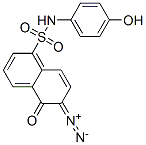 6-diazo-5,6-dihydro-N-(4-hydroxyphenyl)-5-oxonaphthalene-1-sulphonamide,67389-43-9,结构式