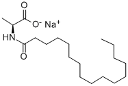 Sodium N-hexadecanoyl-L-alaninate 化学構造式