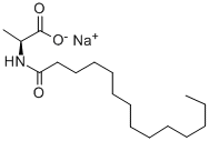 Sodium N-tetradecanoyl-L-alaninate 化学構造式