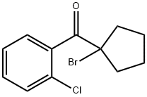 (1-ブロモシクロペンチル)(2-クロロフェニル)ケトン 化学構造式