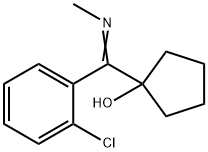 ケタミン関連化合物A (1-[(2-CHLOROPHENYL)(METHYLIMINO)METHYL]CYLCOPENTANOL) 化学構造式