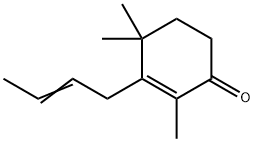 (Z)-3-(2-butenyl)-2,4,4-trimethylcyclohex-2-en-1-one Structure