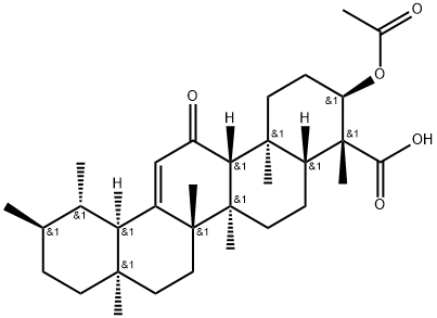 3‐O‐アセチル‐11‐ケト‐Β‐ボスウェル酸 化学構造式