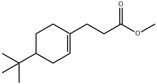 4-tert-ブチル-1-シクロヘキセン-1-プロピオン酸メチル 化学構造式