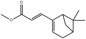 (E)-3-(6,6-ジメチルビシクロ[3.1.1]ヘプタ-2-エン-2-イル)アクリル酸メチル 化学構造式