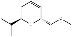 2H-Pyran,3,6-dihydro-6-(methoxymethyl)-2-(1-methylethyl)-,(2R,6R)-(9CI) 化学構造式
