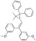 1,1'-[(2,2-Dimethyl-3,3-diphenylcyclopropyl)ethenylidene]bis(3-methoxybenzene) Struktur