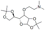 2-[[(3R,4S)-3-[(4R)-2,2-dimethyl-1,3-dioxolan-4-yl]-7,7-dimethyl-2,6,8-trioxabicyclo[3.3.0]oct-4-yl]oxy]-N,N-dimethyl-ethanamine Struktur