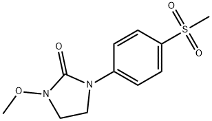 1-Methoxy-3-[4-(methylsulfonyl)phenyl]-2-imidazolidone Structure