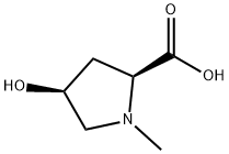 1-メチル-cis-4-ヒドロキシ-L-プロリン 化学構造式