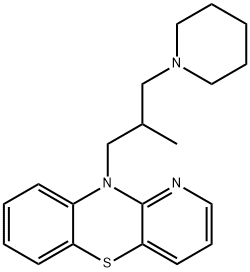 10-(2-メチル-3-ピペリジノプロピル)-10H-ピリド[3,2-b][1,4]ベンゾチアジン 化学構造式