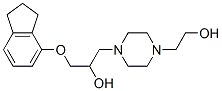 1-[4-(2-Hydroxyethyl)-1-piperazinyl]-3-(4-indanyloxy)-2-propanol Structure