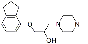 1-(4-Indanyloxy)-3-(4-methyl-1-piperazinyl)-2-propanol Struktur