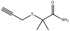 2-Methyl-2-(2-propynylthio)propionamide Struktur