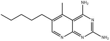 5-Methyl-6-pentylpyrido[2,3-d]pyrimidine-2,4-diamine,67466-14-2,结构式