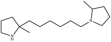 1,2-Bis(2-methyl-1-pyrrolidinyl)hexane Structure