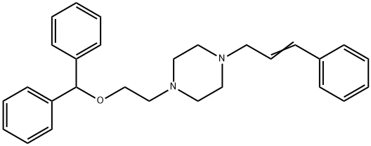 1-[2-(ジフェニルメトキシ)エチル]-4-(3-フェニル-2-プロペニル)ピペラジン 化学構造式