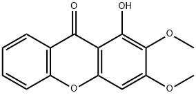 1-Hydroxy-2,3-dimethoxy-9H-xanthen-9-one Struktur