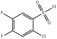 2-クロロ-4,5-ジフルオロベンゼンスルホニルクロリド 化学構造式