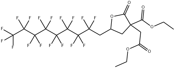 3-(CARBETHOXY)-3-(METHYLCARBETHOXY)-5-(1H,1H-PERFLUORONONYL)- -BUTYROLACTONE 结构式