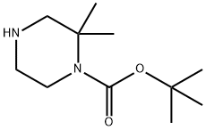 1-BOC-2,2-二甲基哌嗪, 674792-07-5, 结构式
